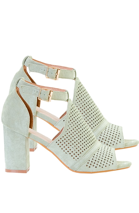 Suede Hakken Mintgroen – shoparchief