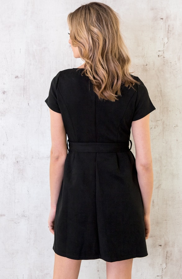 Suede Jurk Zwart – shoparchief, foto 6