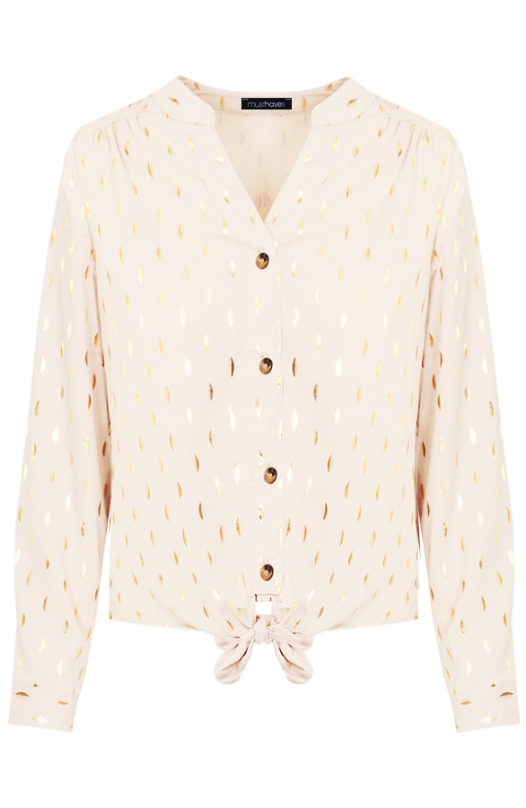 Veren Strik Blouse Creme – shoparchief