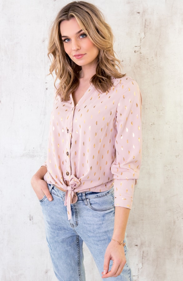 Veren Strik Blouse Roze – shoparchief, foto 2