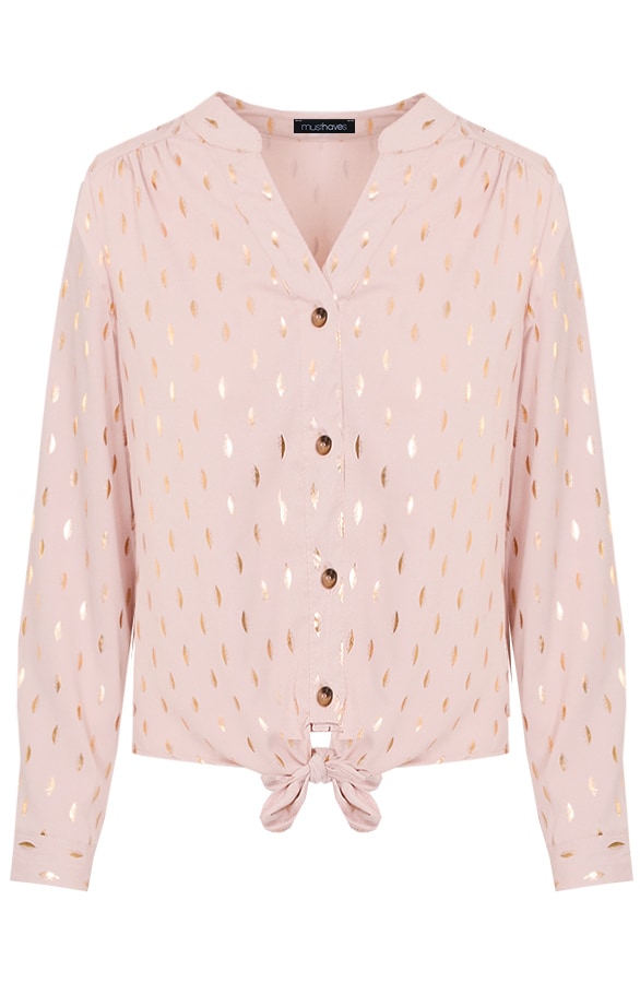 Veren Strik Blouse Roze – shoparchief