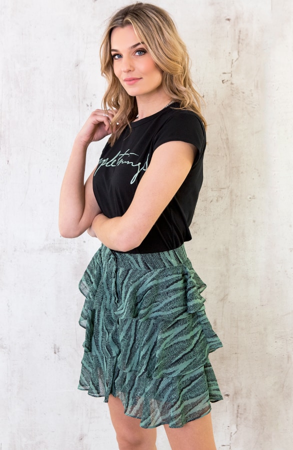 Zebra Laagjes Rok Turquoise – shoparchief, foto 2