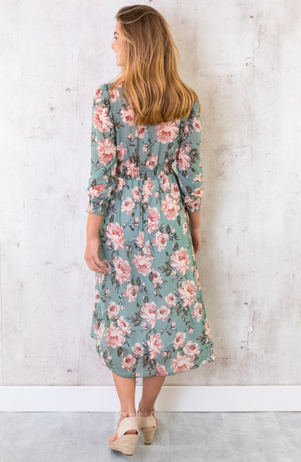 Bloemen Coljurk Lang Dames Mint – shoparchief, foto 4