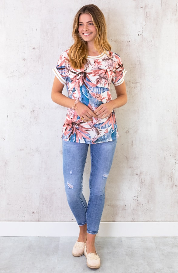 Bloemen Top Met Bies – shoparchief, foto 3