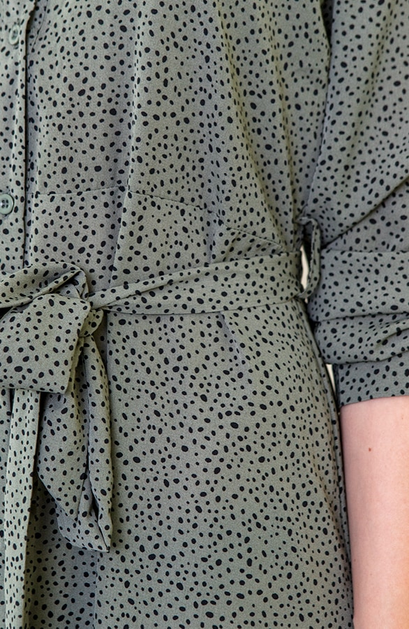 Cheetah Maxi Jurk Legergroen – shoparchief, foto 4
