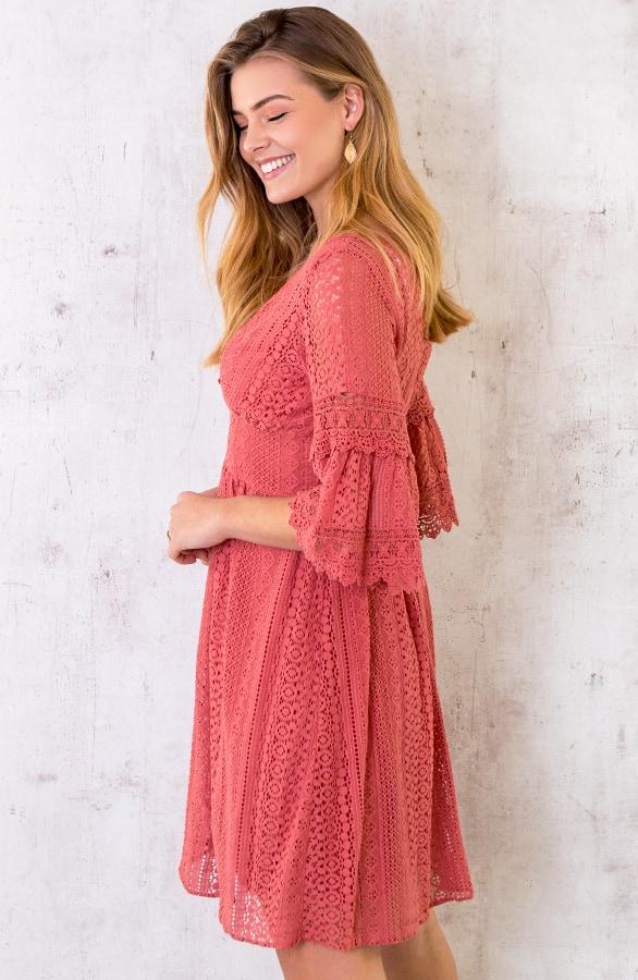 Jurk Met Kant Koraal – shoparchief, foto 2
