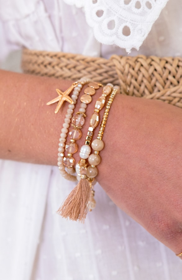 Kralen Armband Deluxe Brons – shoparchief