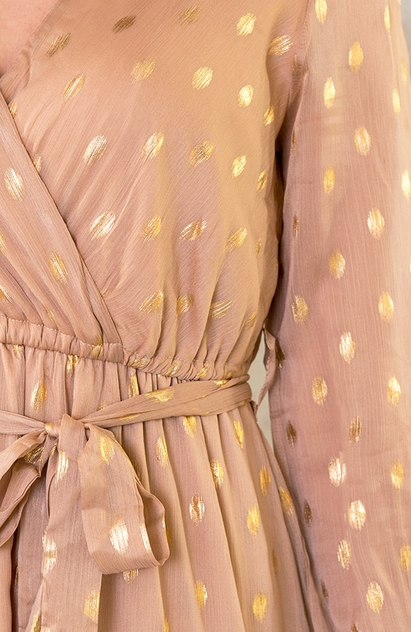 Maxi Jurk Deluxe Camel – shoparchief, foto 4