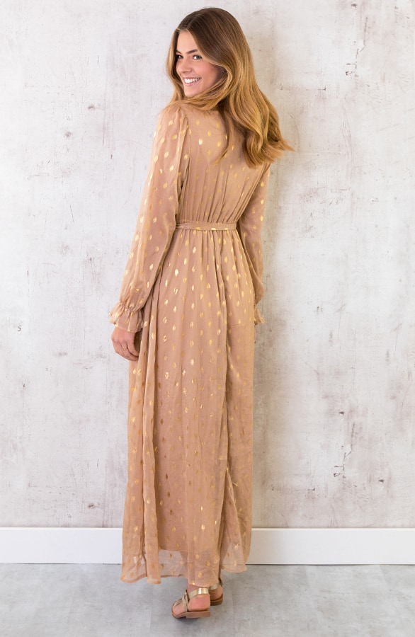Maxi Jurk Deluxe Camel – shoparchief, foto 5