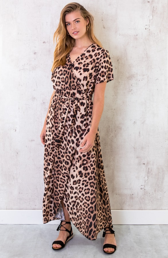 Maxi Jurk Leopard Bruin – shoparchief