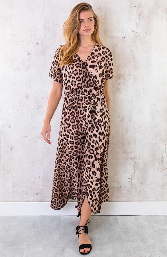 Maxi Jurk Leopard Bruin – shoparchief, foto 3