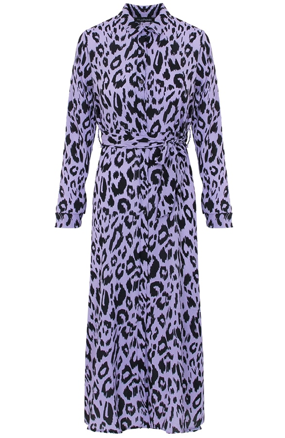 Maxi Jurk Panterprint Lila – shoparchief