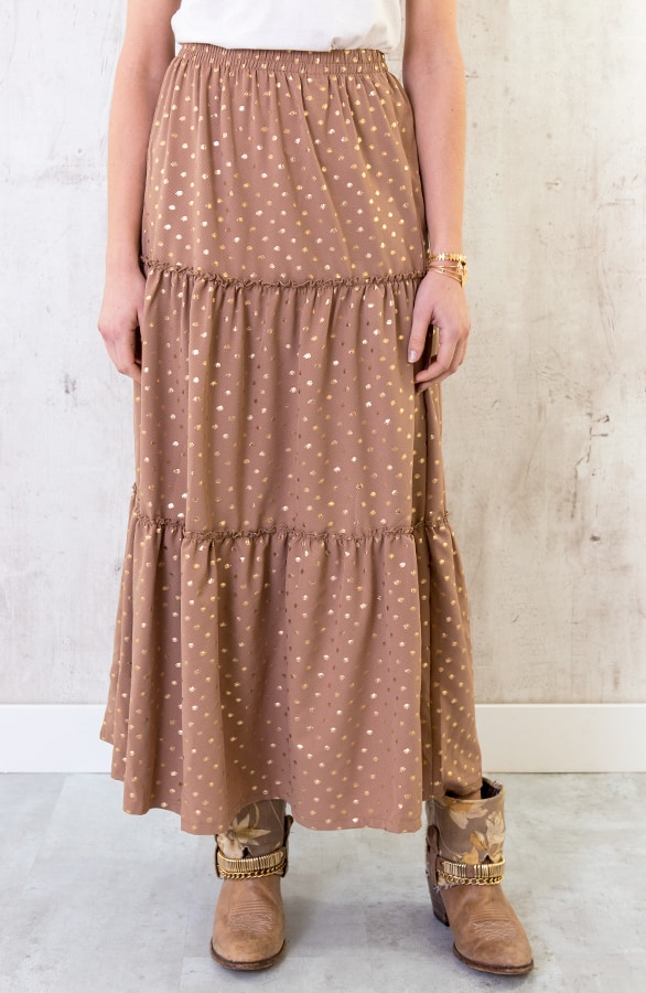 Maxi Rok Deluxe Taupe – shoparchief