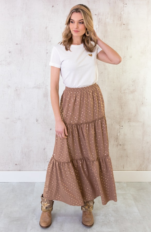 Maxi Rok Deluxe Taupe – shoparchief, foto 3