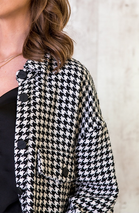 Oversized Jacket Pied De Poule – shoparchief, foto 6