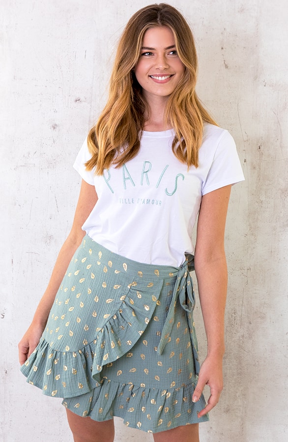 Overslag Leaves Rok Mint – shoparchief, foto 2