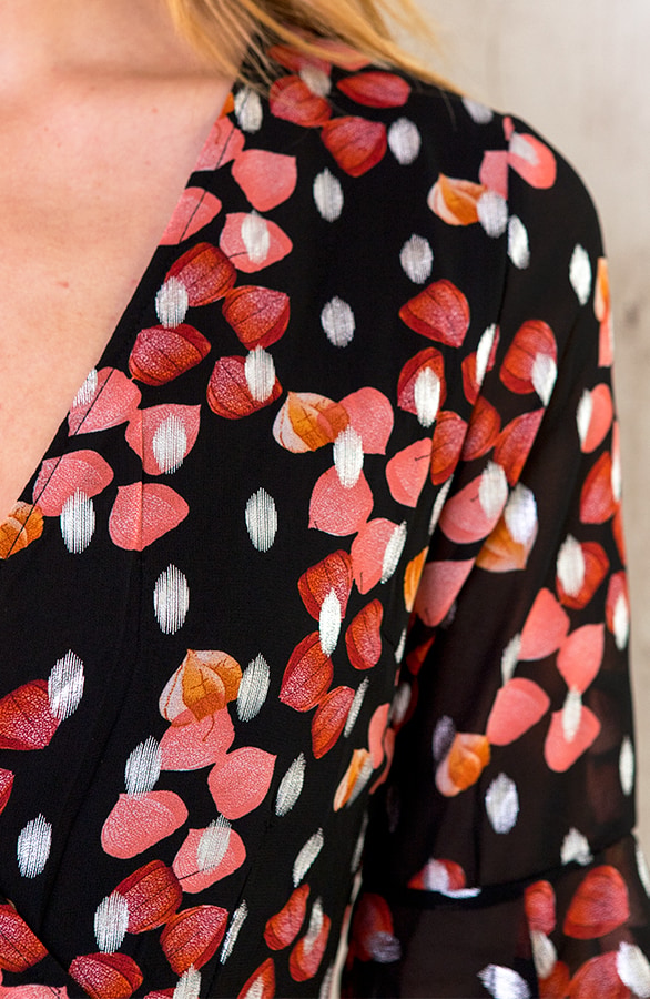 Overslag Ruches Jurk Dames – shoparchief, foto 7
