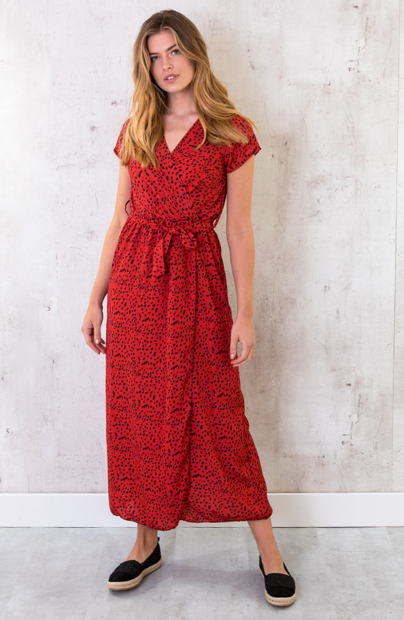 Cheetah Jurk Rood – shoparchief, foto 2