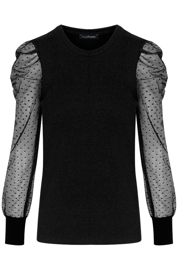 Polkadot Trui Deluxe Zwart – shoparchief