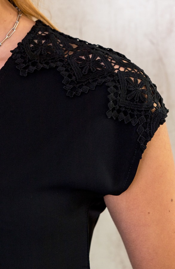 Strik Top Kant Zwart – shoparchief, foto 5