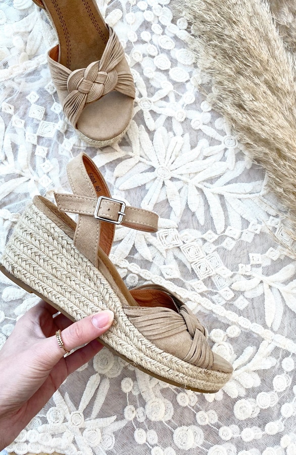 Suede Sleehakken Dames Beige – shoparchief, foto 2