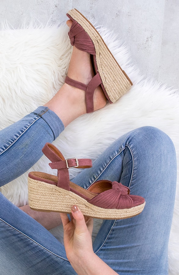 Suede Sleehakken Dames Oud Roze – shoparchief, foto 2
