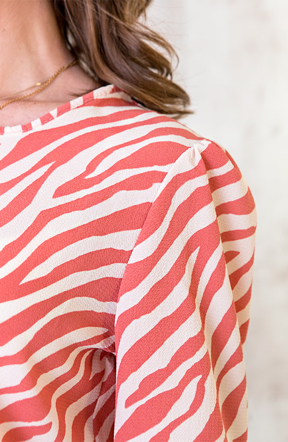 Zebra Blouse Koraal – shoparchief, foto 7