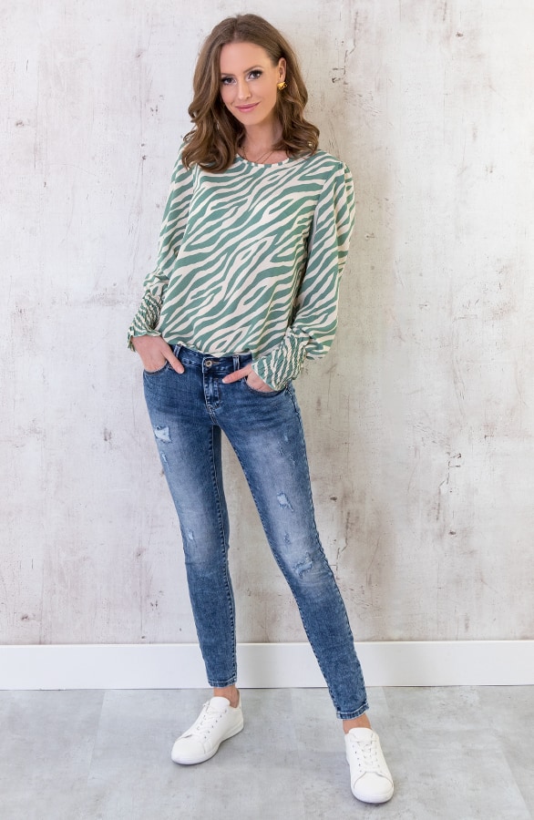 Zebra Blouse Mint – shoparchief, foto 3