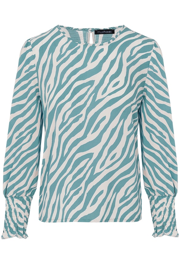 Zebra Blouse Mint – shoparchief