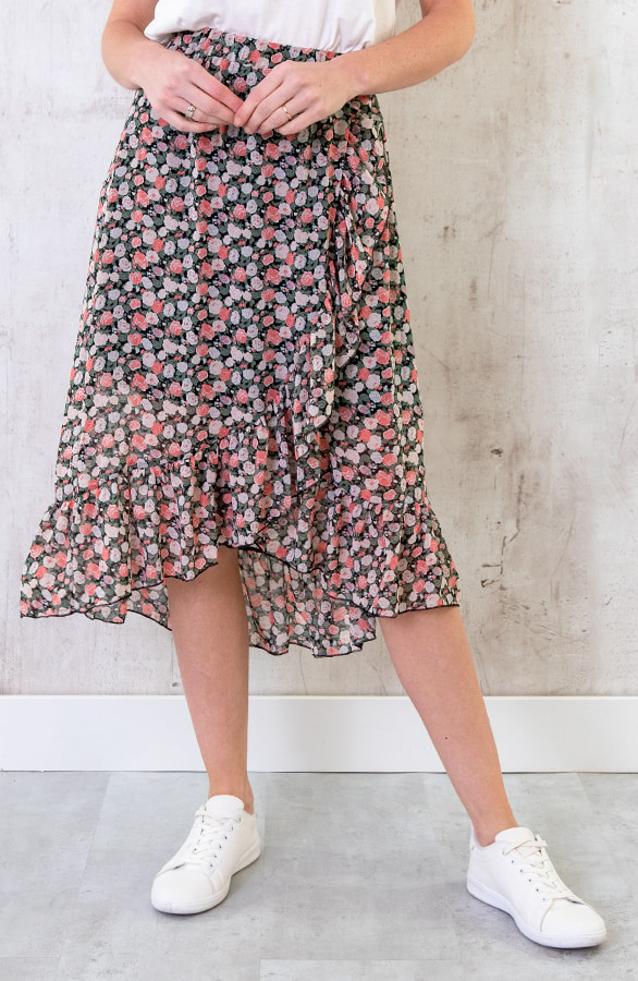 Bloemen Midi Rok Dames – shoparchief, foto 5