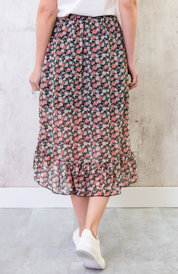 Bloemen Midi Rok Dames – shoparchief, foto 3