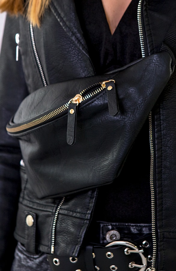 Bumbag Leer Zwart – shoparchief