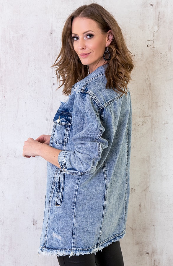 Damaged Spijkerjas Blauw – shoparchief, foto 2