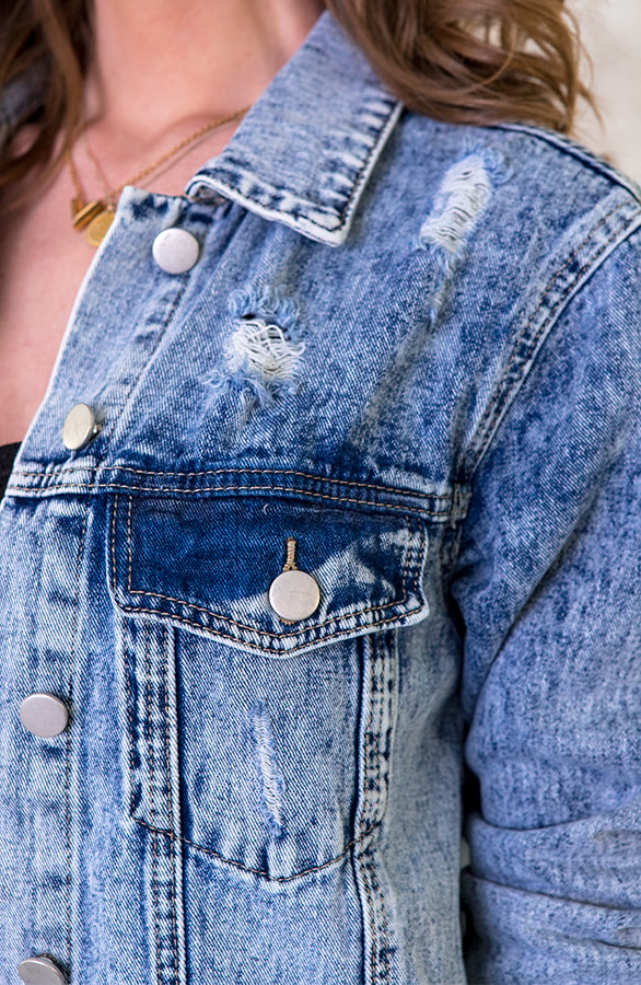Damaged Spijkerjas Blauw – shoparchief, foto 5