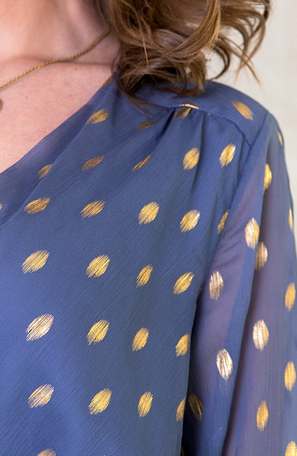 Golden Leaves Jurk Blauw – shoparchief, foto 6