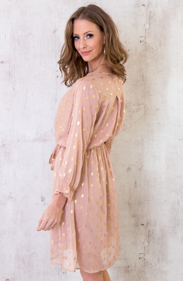 Golden Leaves Jurk Roze – shoparchief, foto 2