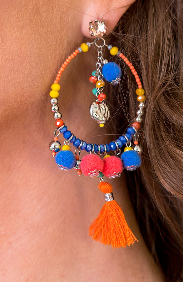 Ibiza Creool Oorbellen Oranje – shoparchief, foto 2