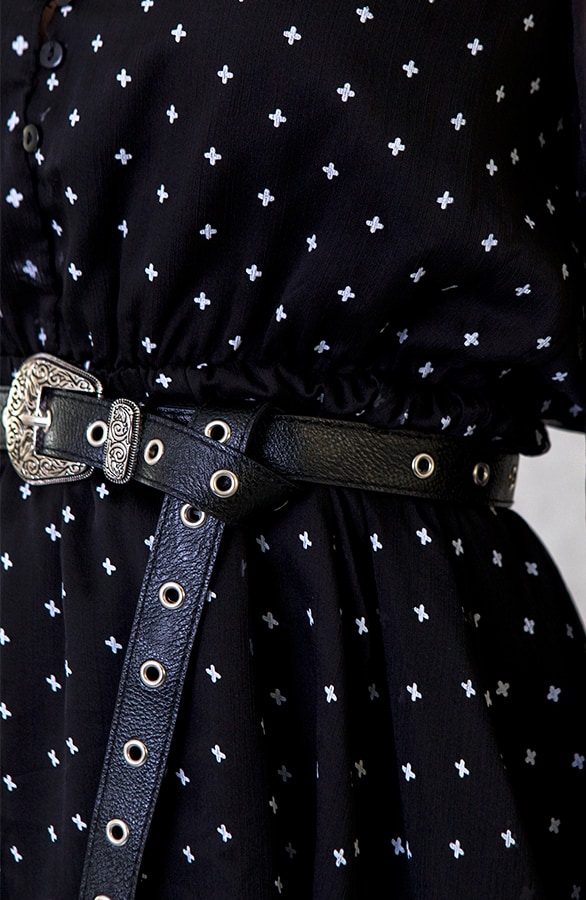 Jurk Print Dames Zwart – shoparchief, foto 6