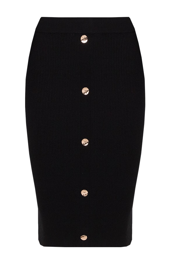 Knopen Rok Dames Zwart – shoparchief