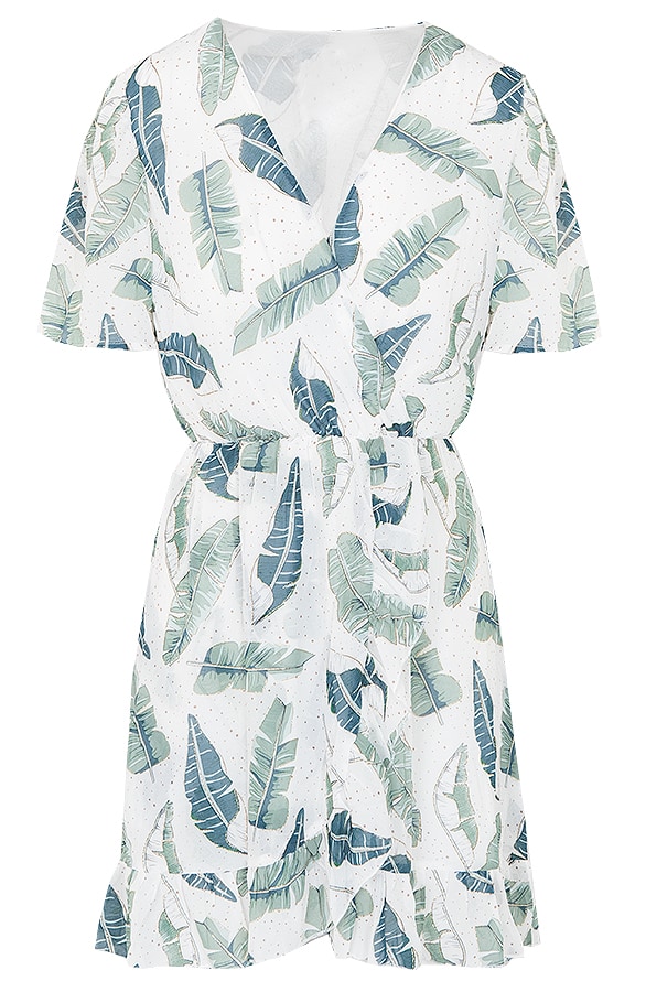 Leaves Jurk Dames Wit – shoparchief, foto 7
