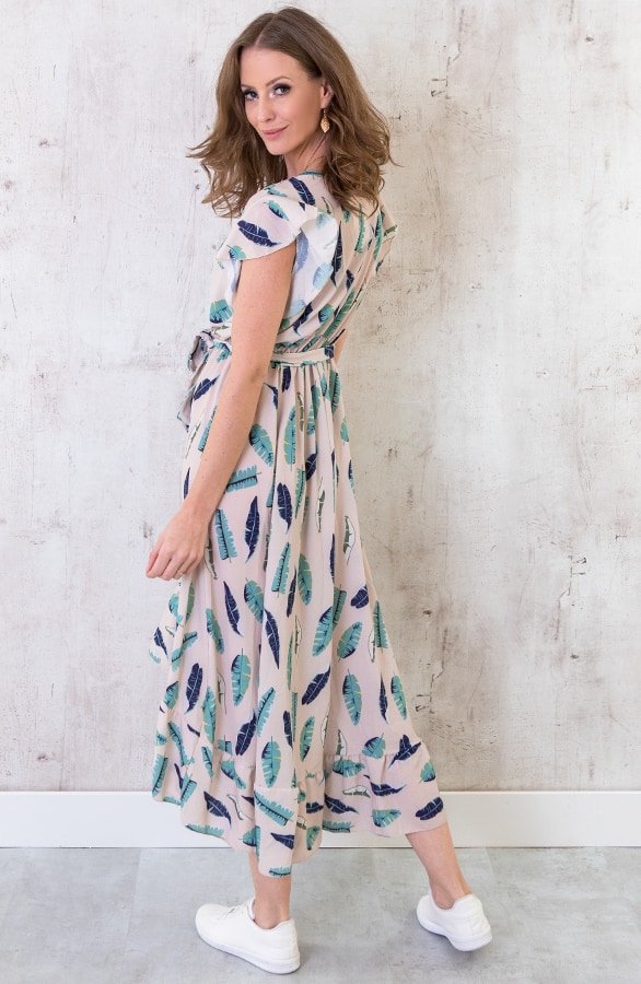 MIdi Veren Jurk Beige – shoparchief, foto 4