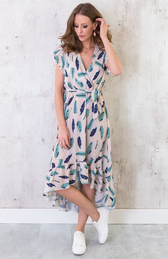 MIdi Veren Jurk Beige – shoparchief, foto 5