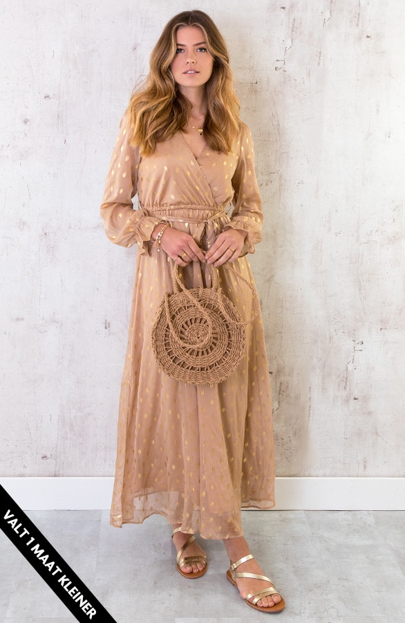 Maxi Jurk Deluxe Camel – shoparchief