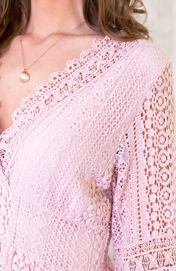 Maxi Kanten Jurk Roze – shoparchief, foto 3