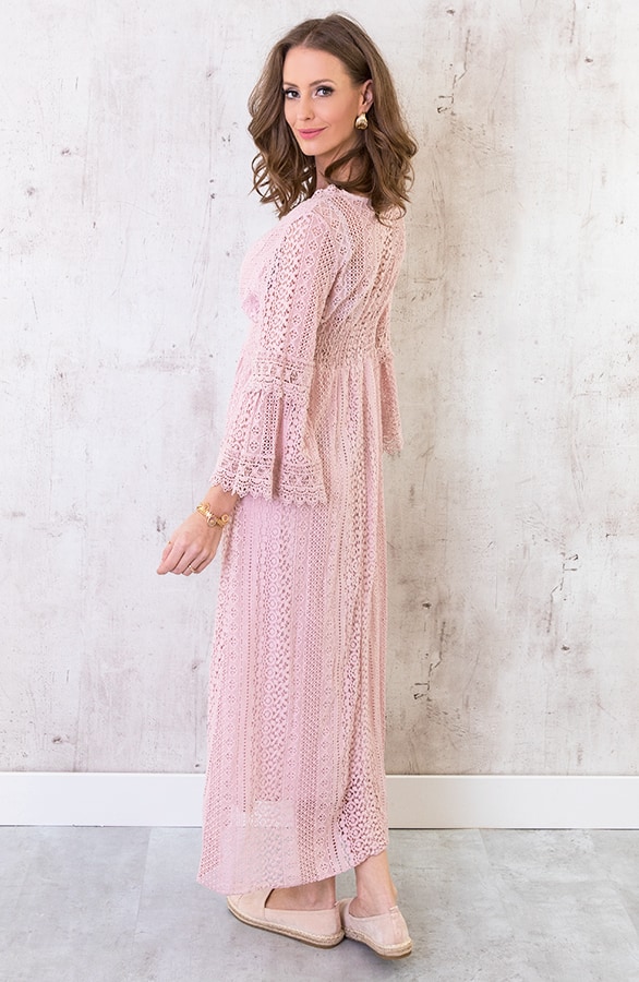 Maxi Kanten Jurk Roze – shoparchief, foto 5