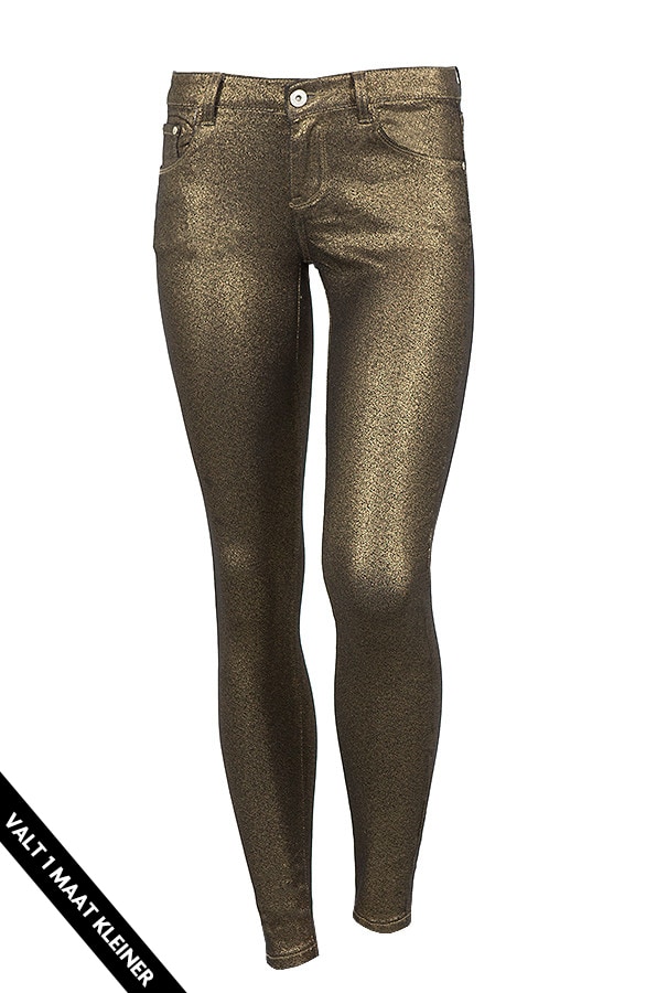 Metallic Coating Jeans Goud – shoparchief