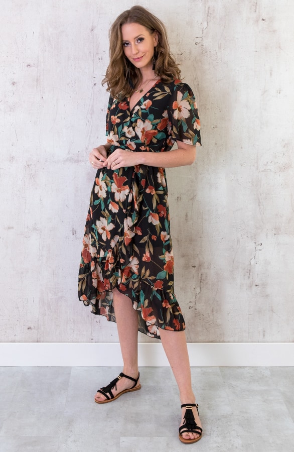 Midi Bloemen Jurk Dames – shoparchief, foto 3