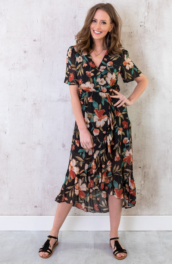 Midi Bloemen Jurk Dames – shoparchief, foto 4