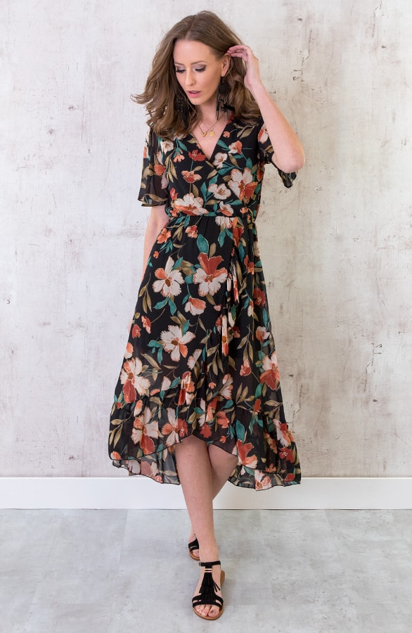 Midi Bloemen Jurk Dames – shoparchief