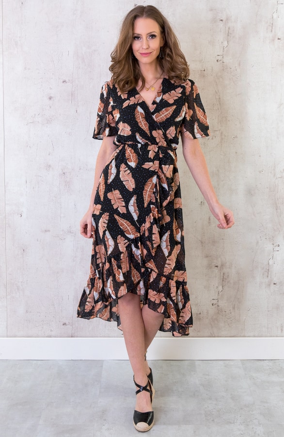 Midi Leaves Jurk – shoparchief, foto 5